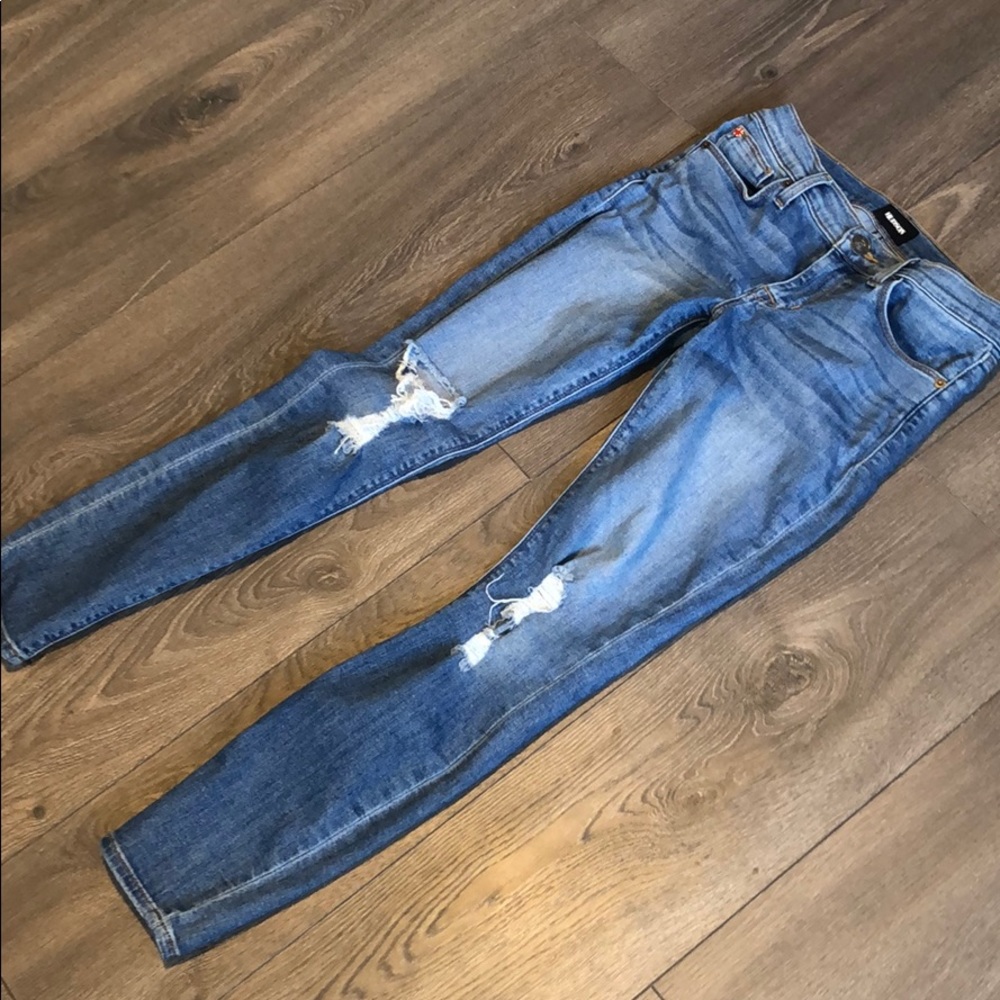 Hudson Distressed Skinny Jeans